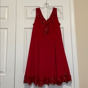 Red DKNY dress